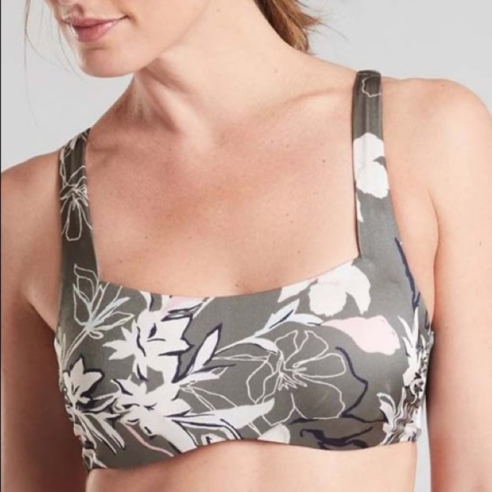 ATHLETA Aqualuxe Wildflower Bra-Sized Bikini Top